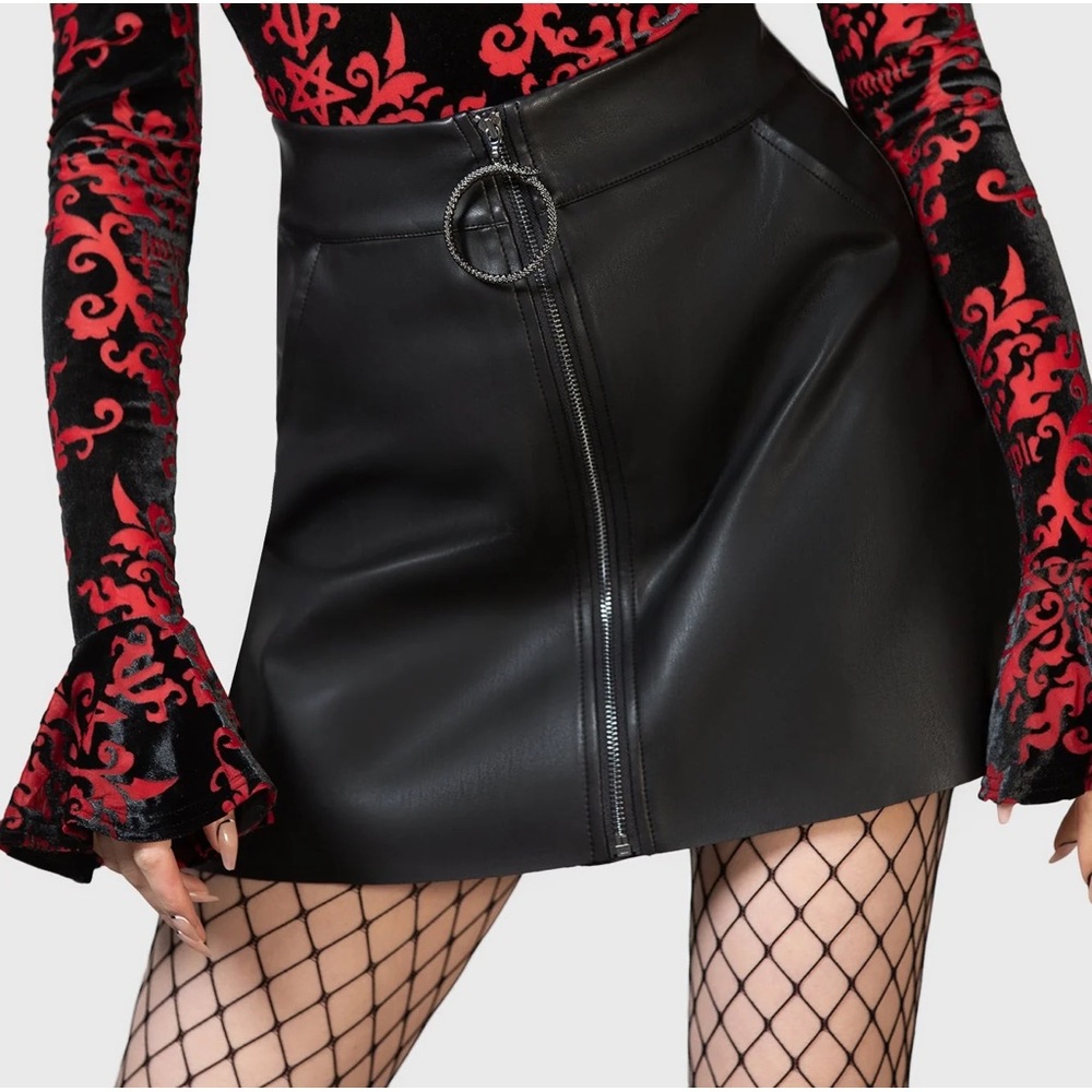 Killstar Twin Temple Unearthly mini skirt L goth dolls NWT